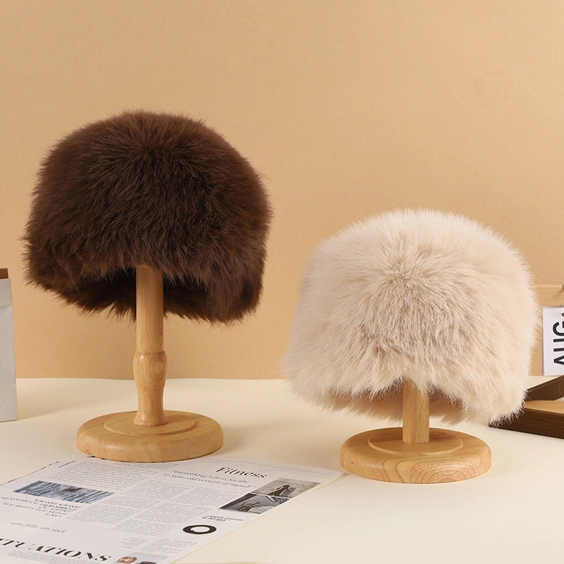 Women's Minimalist Classic Style Solid Color Eaveless Wool Cap