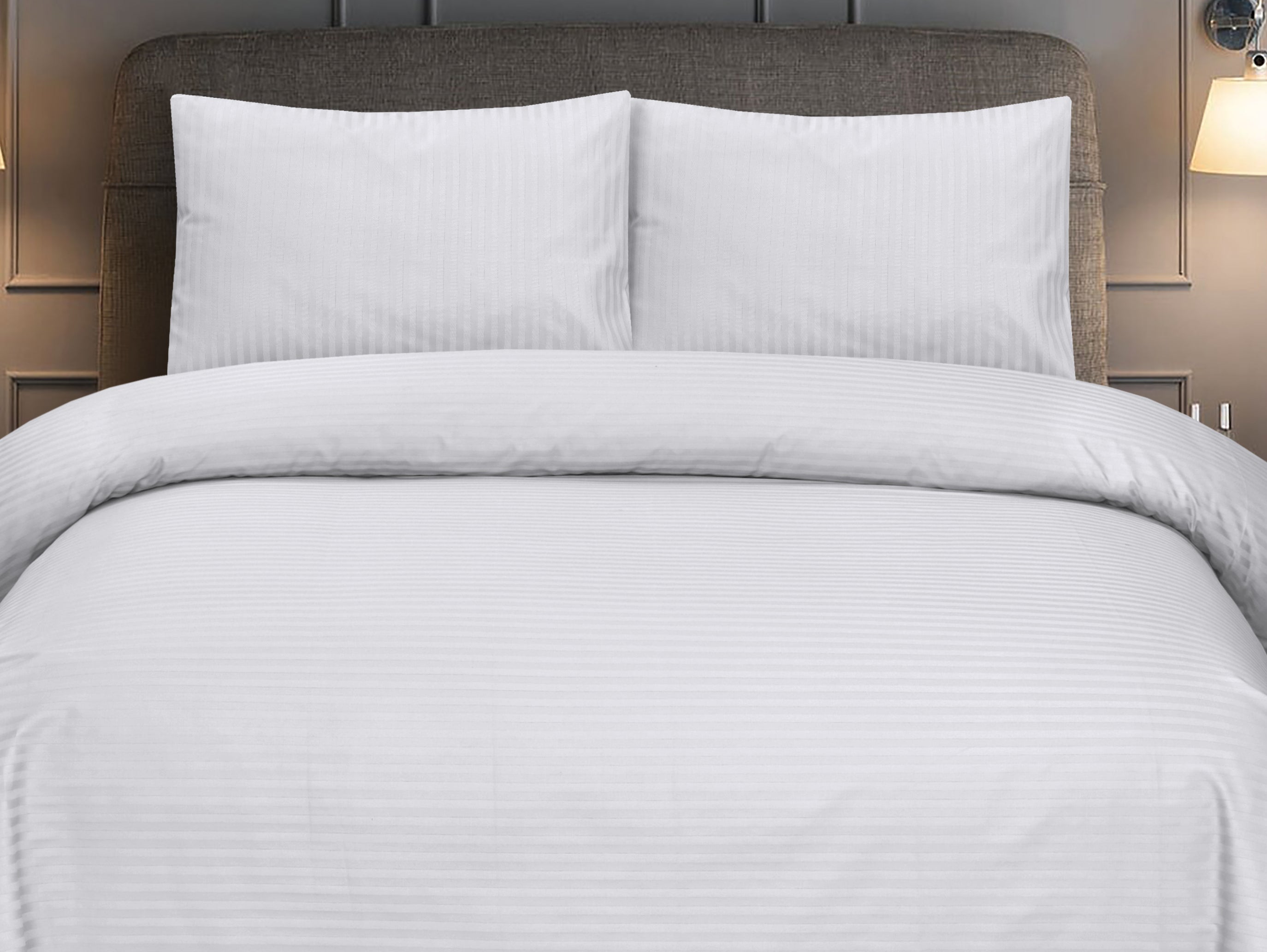 White Stripe-Bed Sheet Set