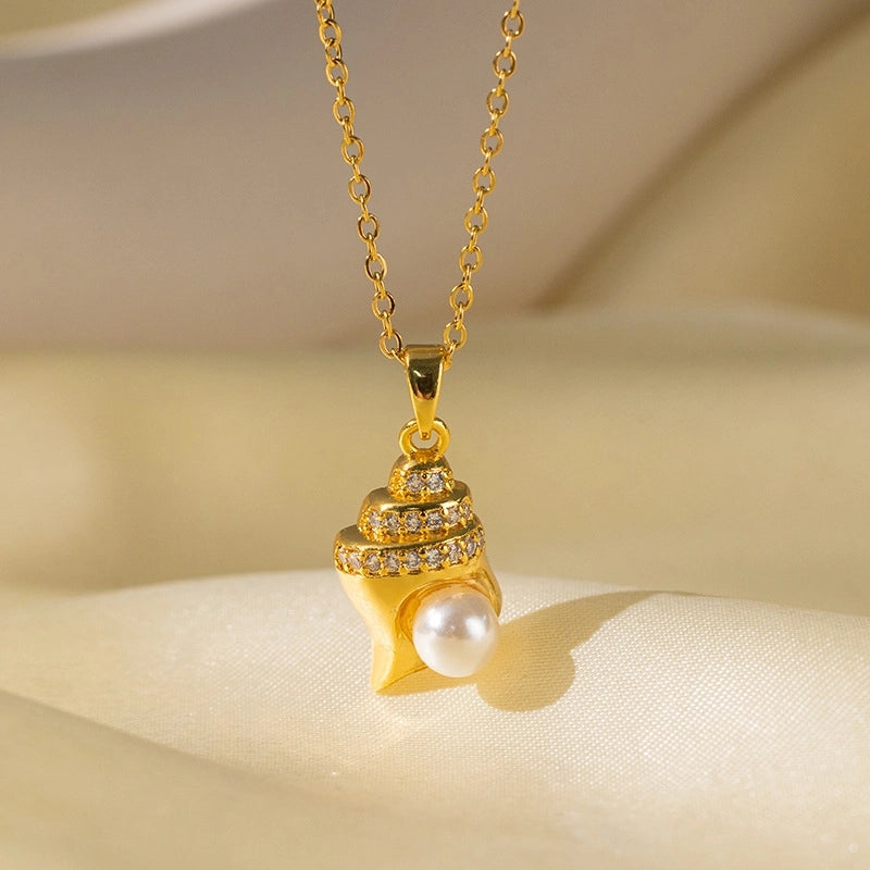 Sweet Minimalist Star Heart Shape Bow Knot Titanium Steel Zircon Plating Inlay Pendant Necklace