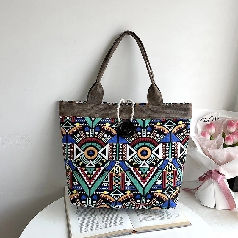 Women's Small All Seasons Canvas Ethnic Style Tote Bag