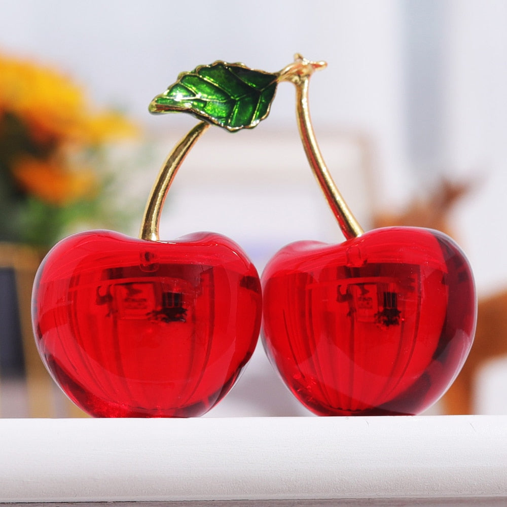 Crystal Cherry Figurine