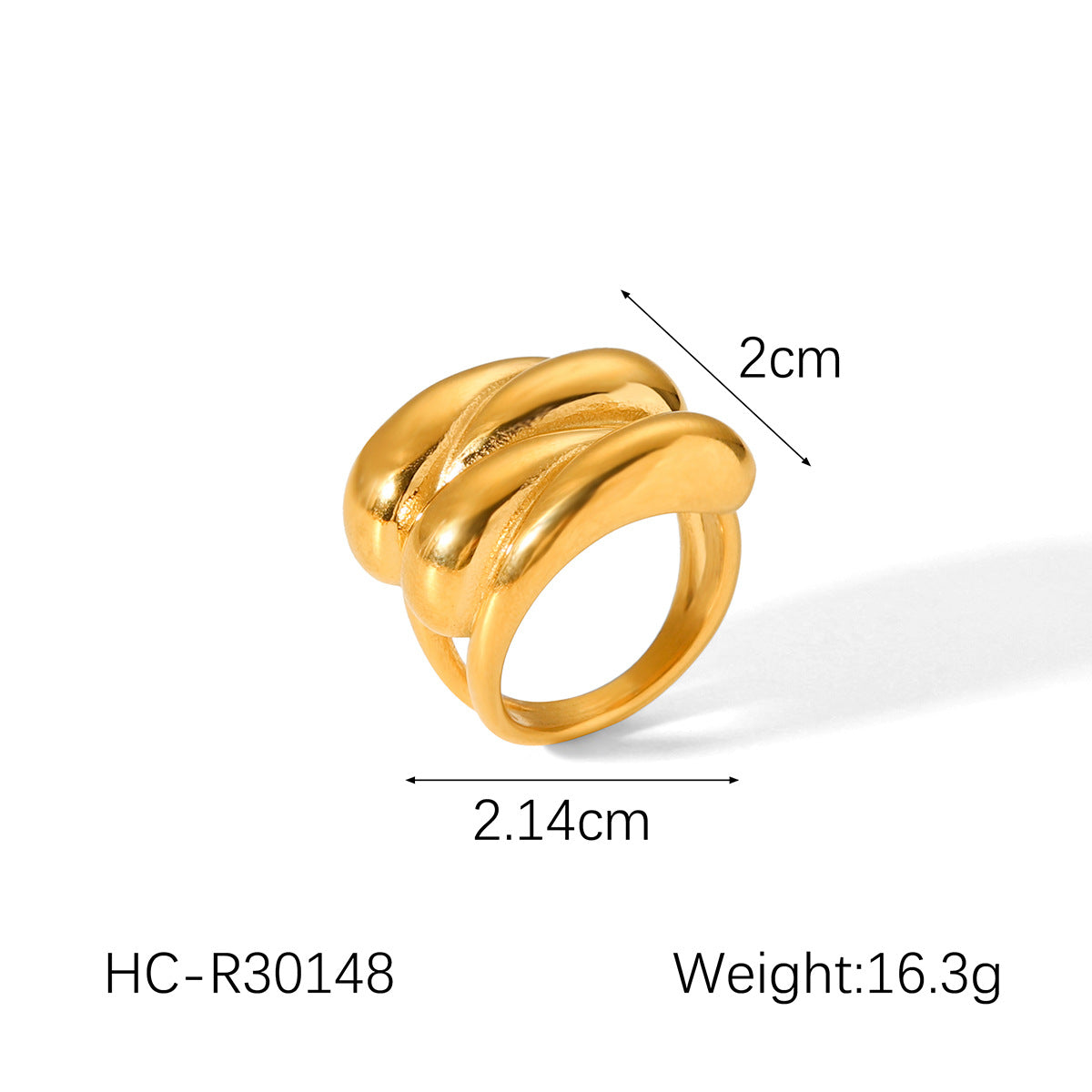 Processing Custom Hand Jewelry Geometric Stainless Steel Open Ring Female Titanium Steel Ring