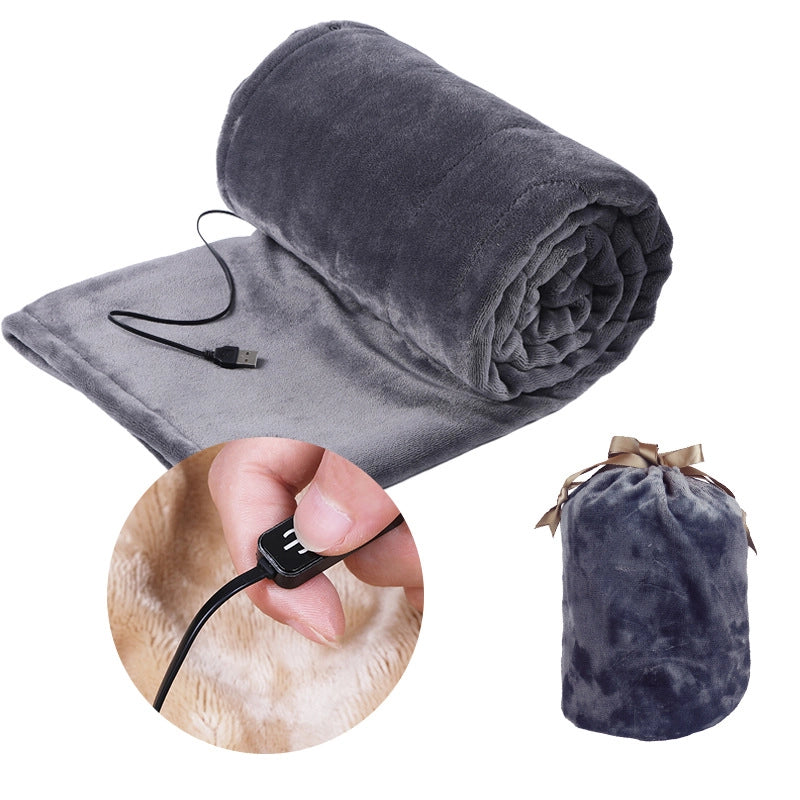 USB Electric Blanket Charging Treasure Car 5v Dormitory Outdoor Warm-up Cover Blanket Electric Mattress Heating Shawl