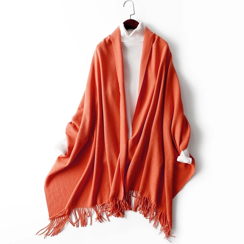 Women's Fashion Solid Color Artificial Wool Polyester Winter Scarves