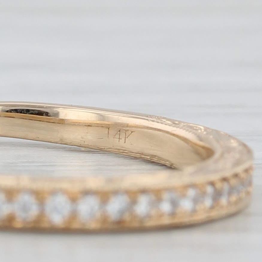 Neil Lane 0.55ctw Diamond Wedding Band 14k Gold Ring Ornate Pattern w/ Box