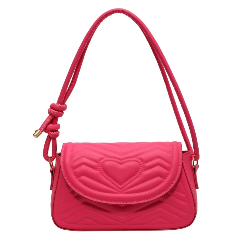 Women's Pu Leather Solid Color Elegant Square Magnetic Buckle Shoulder Bag