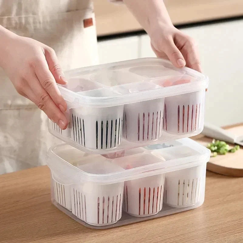 6X PORTIONS REFRIGERATOR STORAGE BOX