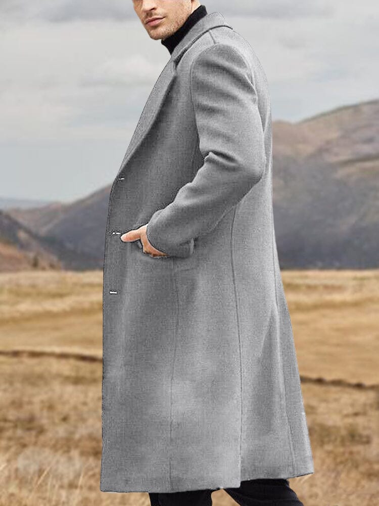 Premium Simple Solid Tweed Coat