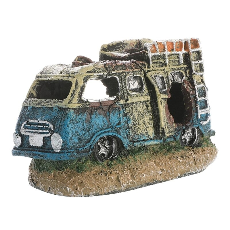 Broken Vehicle Wreck Ornament For Aquarium