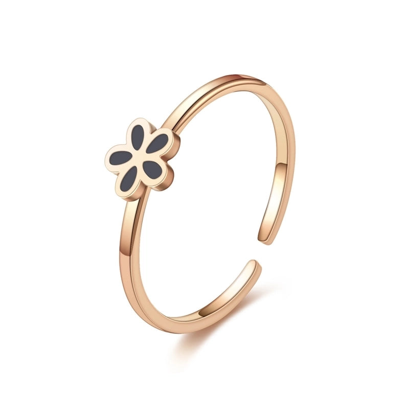 Heart Titanium Steel 18K Gold Plated Carving