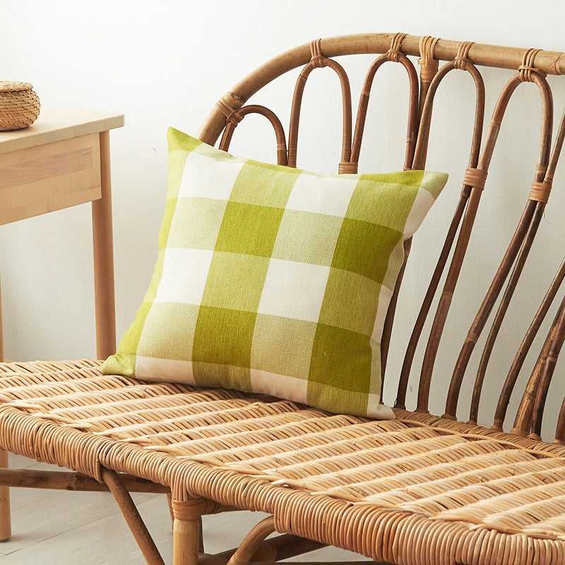 Yarn-dyed Striped Cotton And Linen Pillowcase Multicolor Multi-size Linen Plaid Pillow Home Pillow Cover Cushion