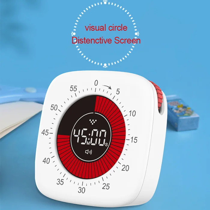 T26C Rechargeable Visual Timer for Kids  for Classroom Digital Timer with 60 mins Counting  Kitchen Cooking Home school Supplies