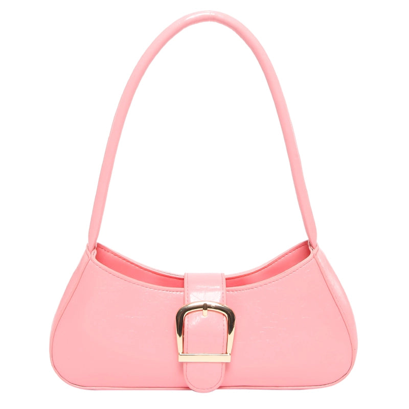 Women's Pu Leather Solid Color Streetwear Square Zipper Shoulder Bag