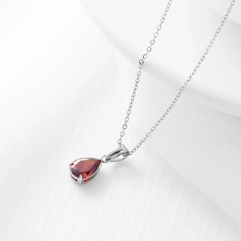 2 Pieces Fashion Water Droplets 304 Stainless Steel Zircon White Gold Plated Gold Plated Inlay Necklace