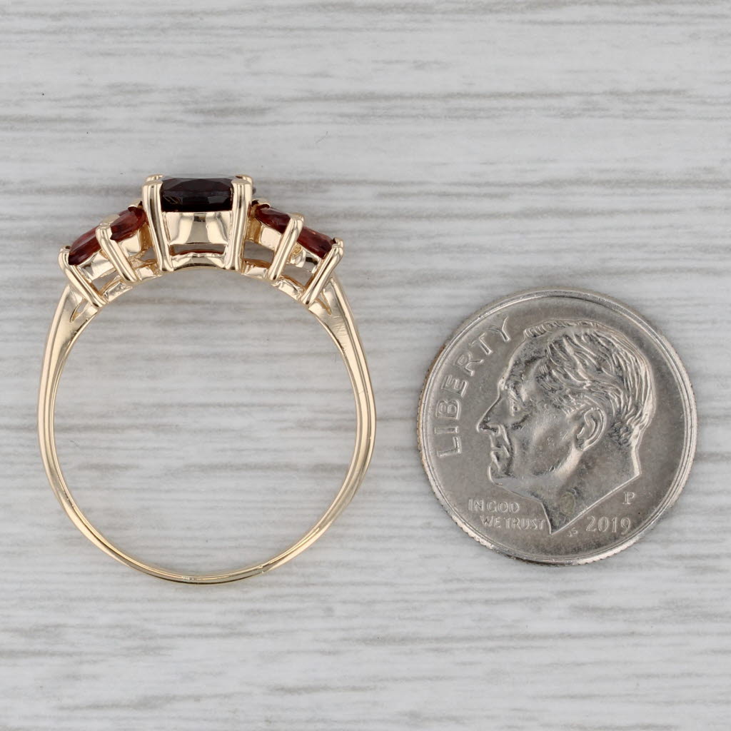 2.68ctw Garnet Ring 10k Yellow Gold Size 9.25