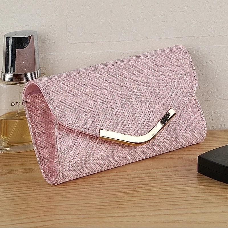 Fashion Hand Purse Cosmetic Storage Mid-long Pu Bag