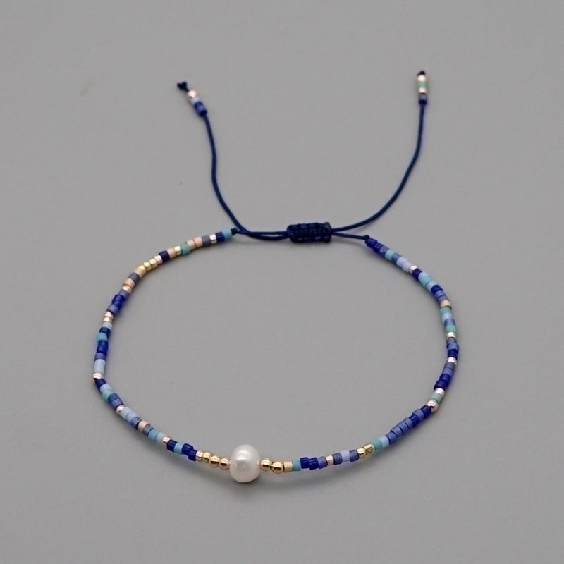 1 Piece Minimalist Circle Beaded Irregular Pearl Women's Bracelets