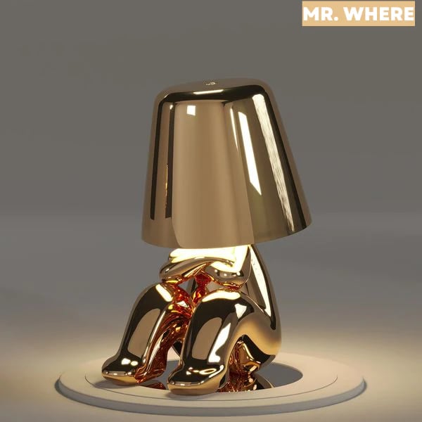 Creativity Thinker Little Golden Man Table Lamp