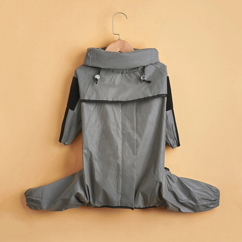 New Pet Reflective All-inclusive Four-legged Large Dog Raincoat Dog Fashion Brand Raincoat Can Be Pasted Armband Clothes