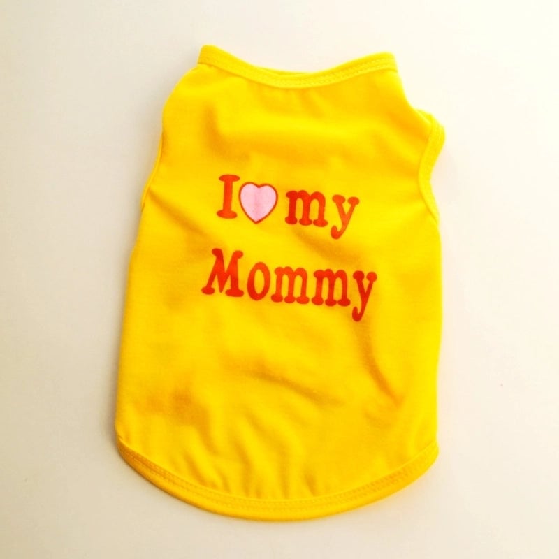 Casual Cotton Letter Pet Clothing