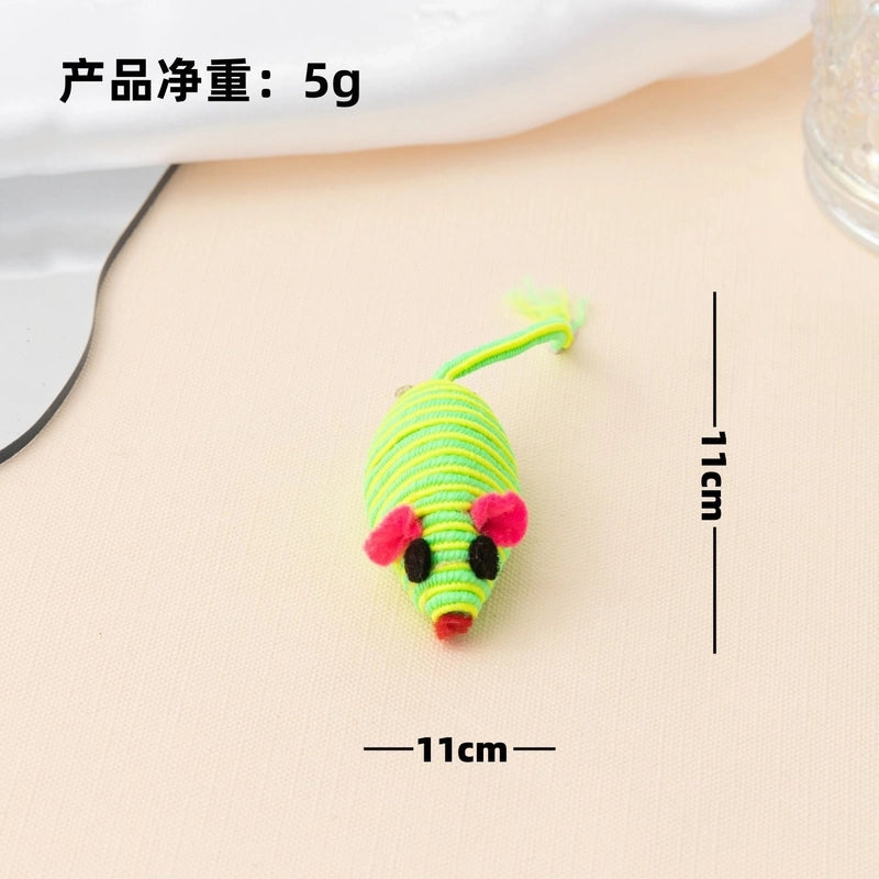 Pet Supplies Simulation Plush Mouse Doll Set Feather Mouse Scratch-resistant Bite Molar Cat Toy