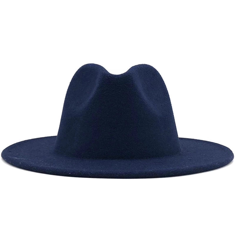 New Multicolor Wide Brim Woolen Hat Jazz Hat