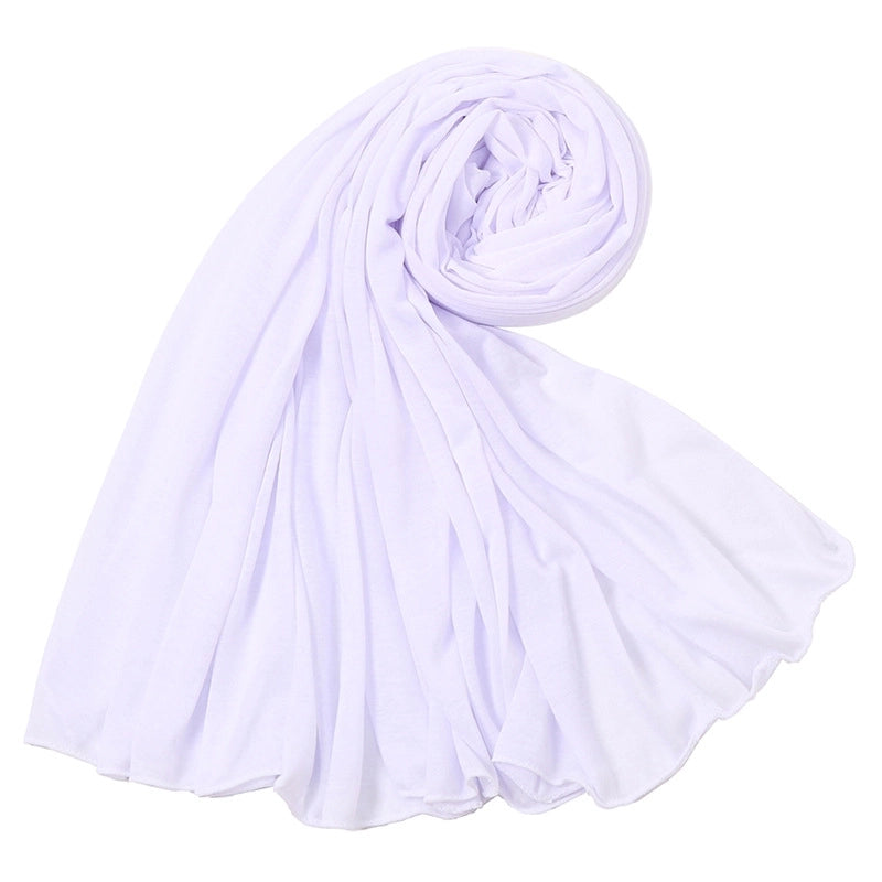 Women's Minimalist Solid Color Mercerized Cotton Winter Scarves