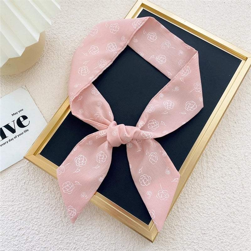 Fashion Printing Streamer Narrow Silk Scarf