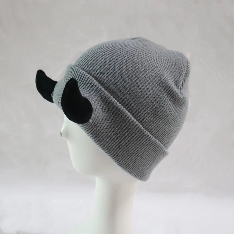 Little Devil Knitted Hat Men's Trendy Ear Protection Wool Hat Women's Autumn And Winter Warm Big Head Circumference Couple Hat