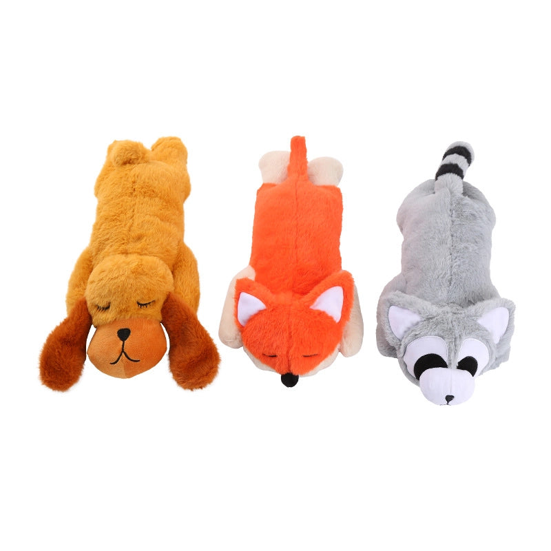 Pet Soothing Plush Animal Dog Toy Simulated Heartbeat Anxiety Soothing Companion Sleep Aid Pet Toy