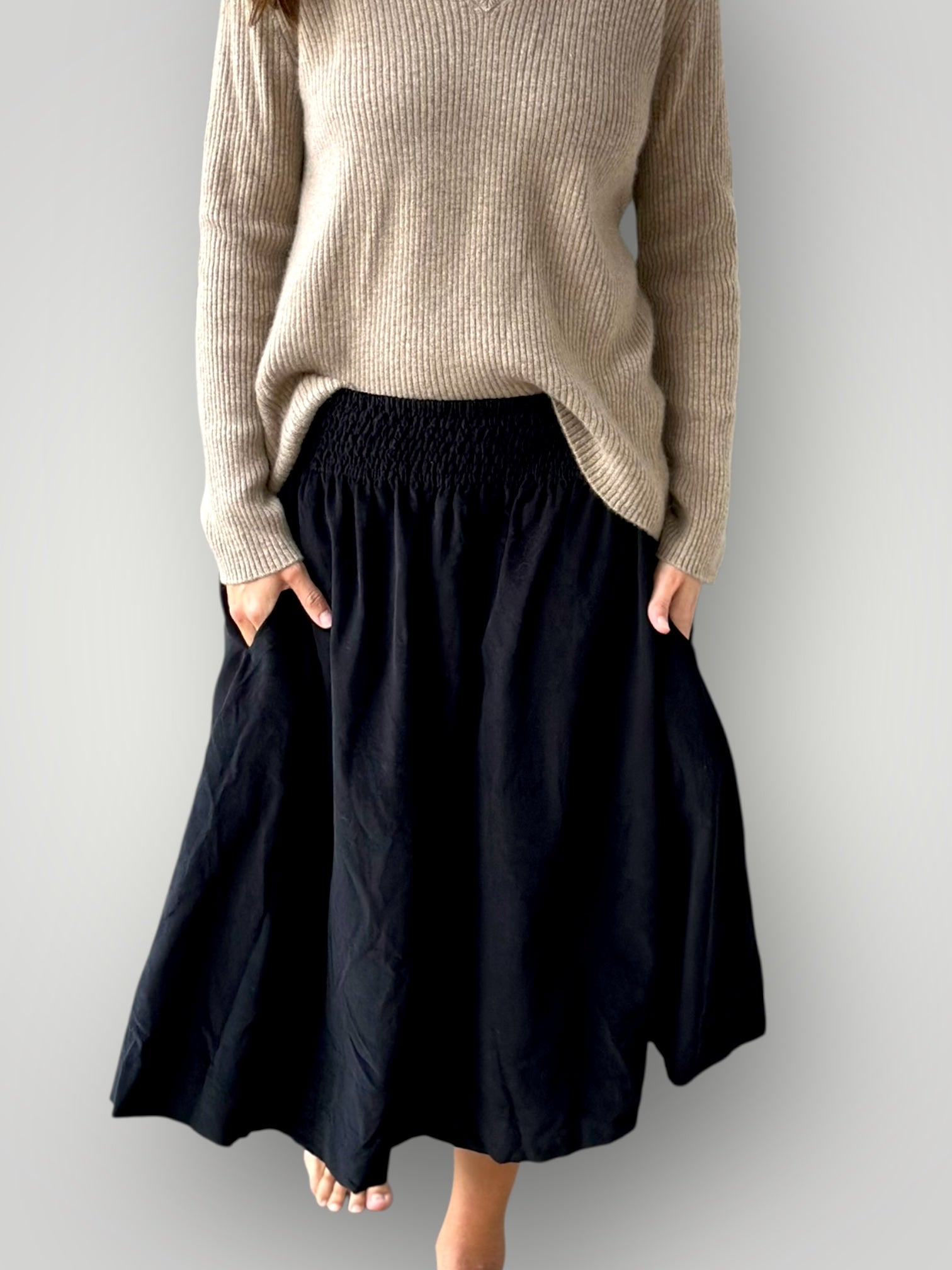 lola skirt - black cord