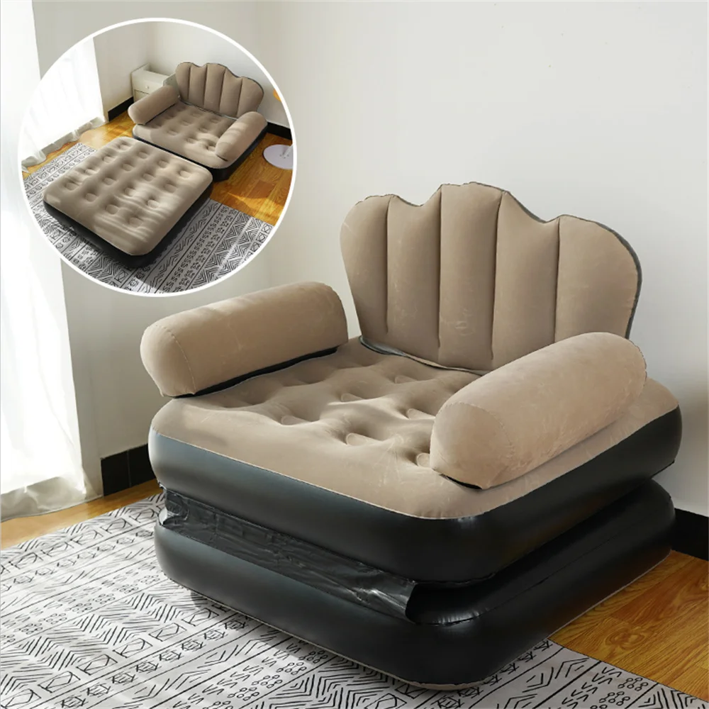 INFLATABLE BEAN BAG SOFA OUTDOOR FOLDABLE MATTRESS RECLINER FOOTSTOOL CHAIR