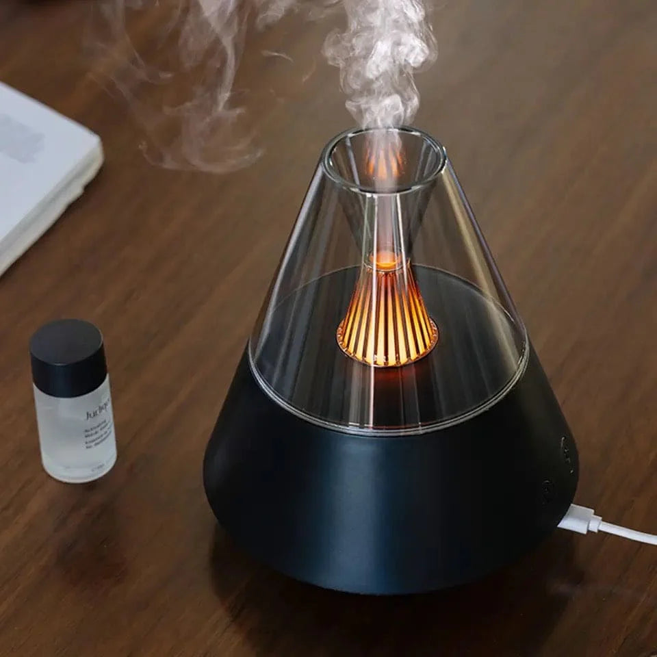 Volcano Room Diffuser. USB Air Humidifier. Retro Light Air Freshner