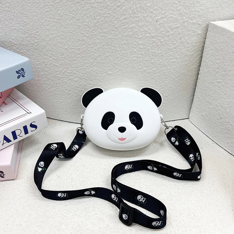 Women's Medium Silica Gel Animal Cute Round Zipper Crossbody Bag
