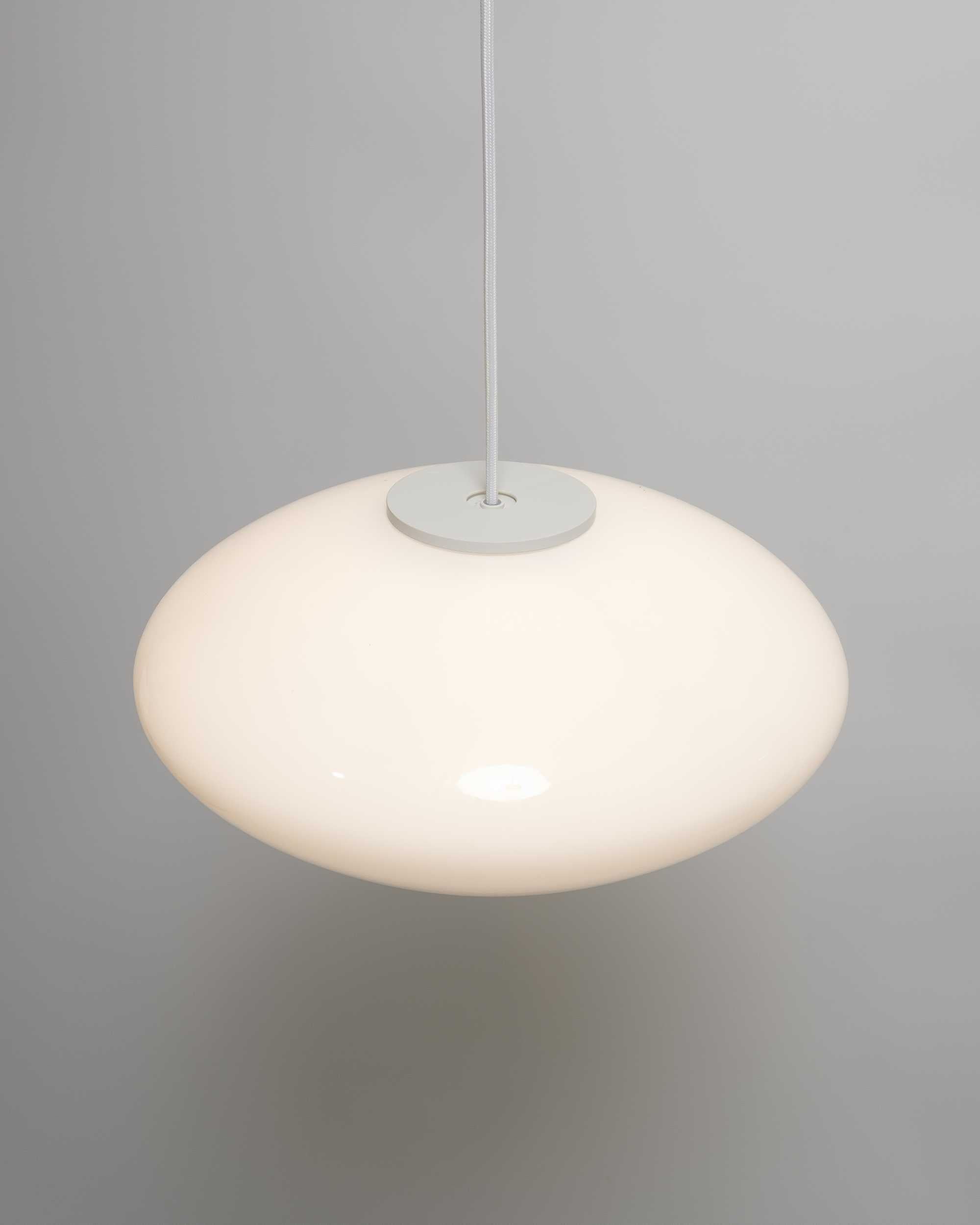 refurbished | &Tradition AP16 Mist Pendant Lamp. Matt White/Opal Glass