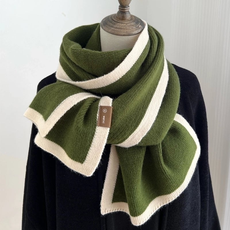 Women's Basic  Color Block Knit Scarf