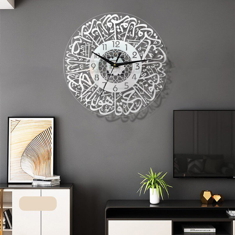 Acrylic mirror decorative clock