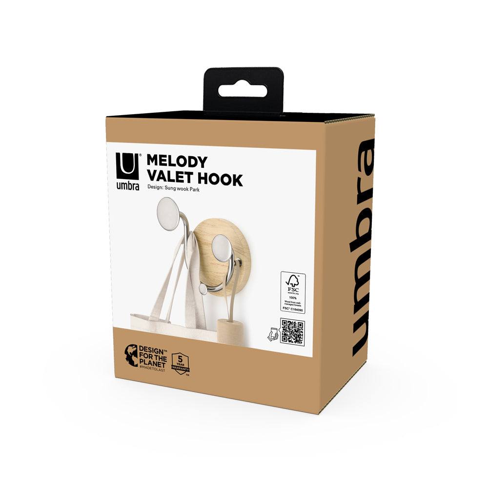 Melody Valet Wall Hook - Nickle