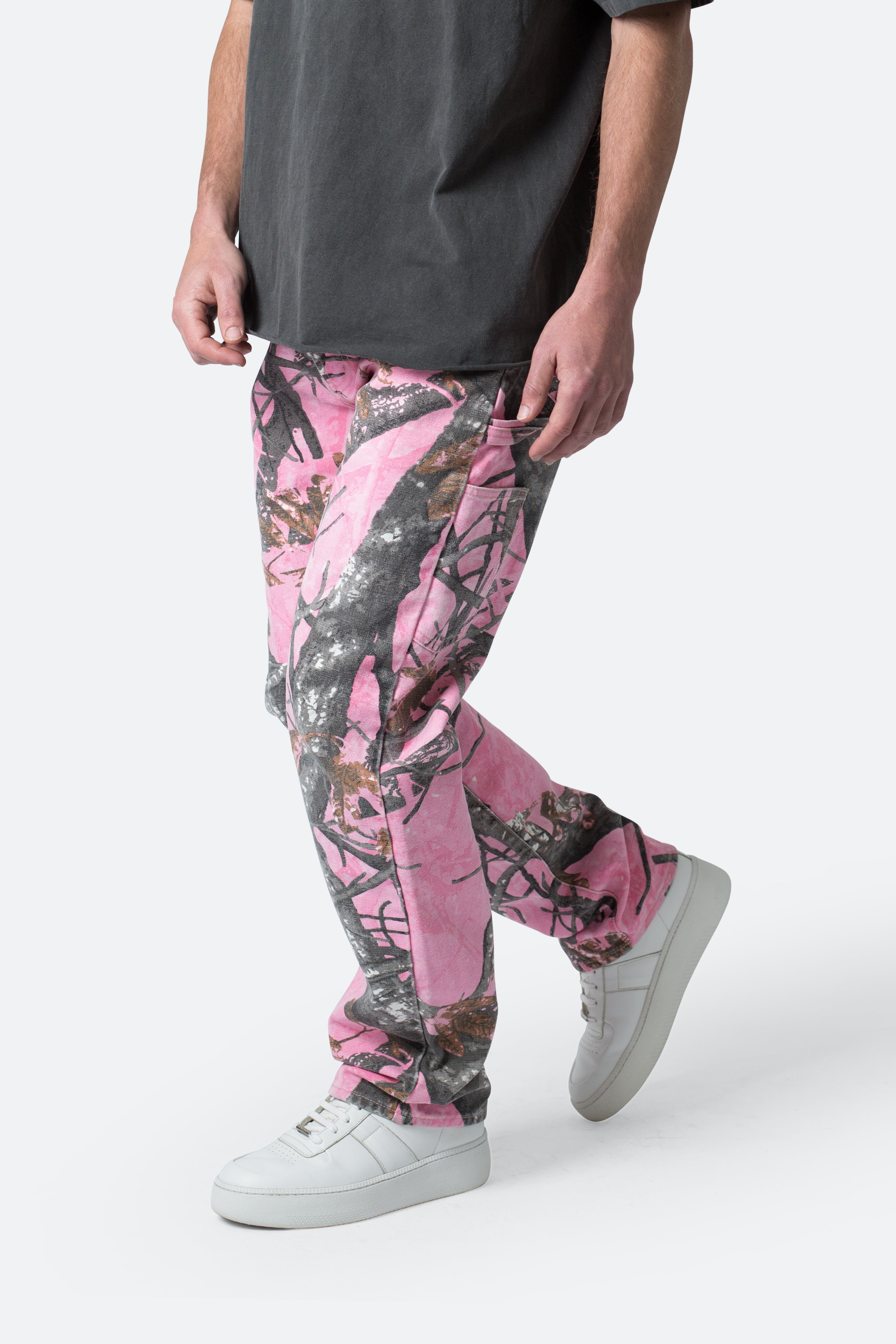 V603 Camo Carpenter Pants - Pink