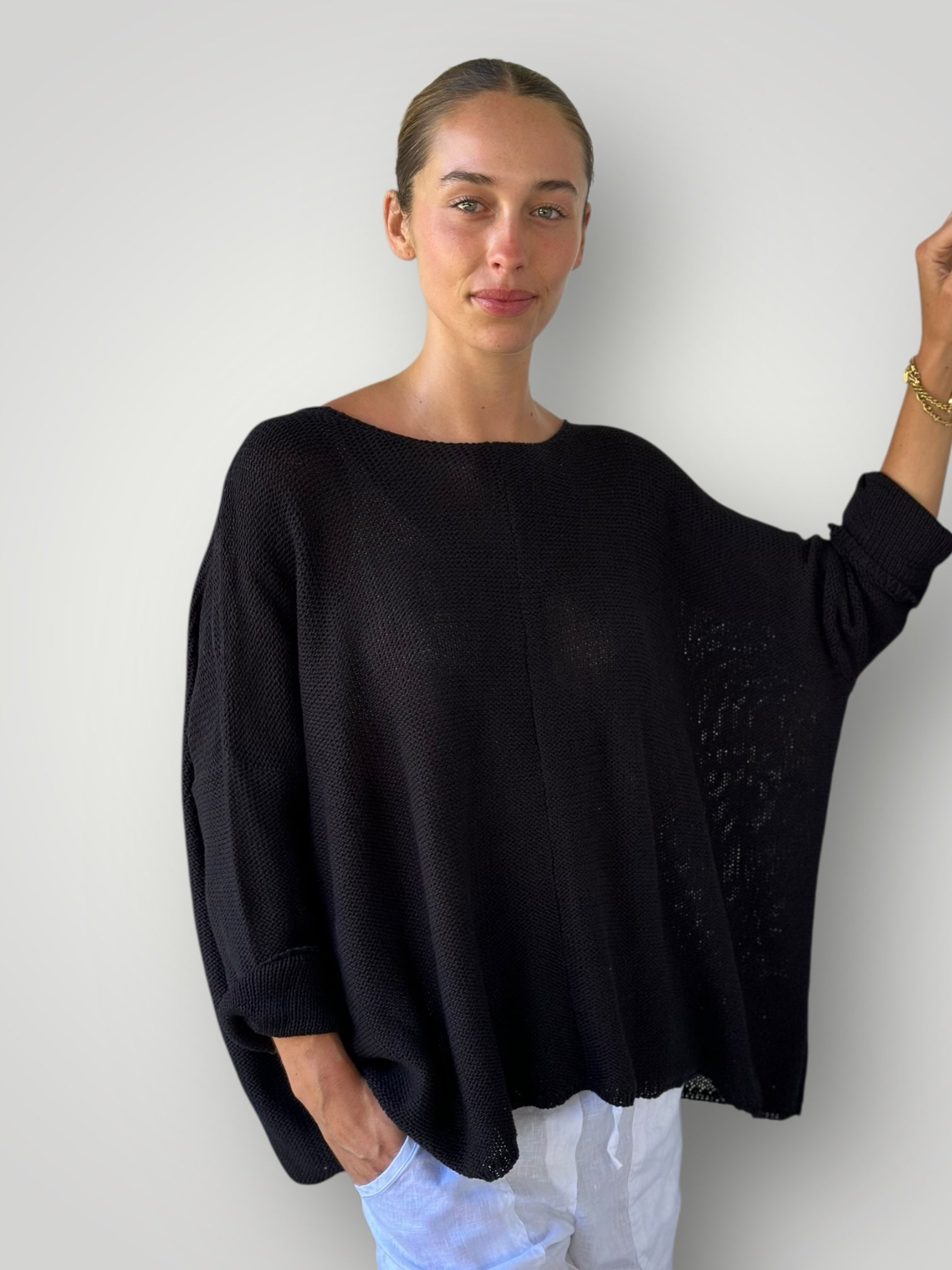 stella jersey - black cotton knit