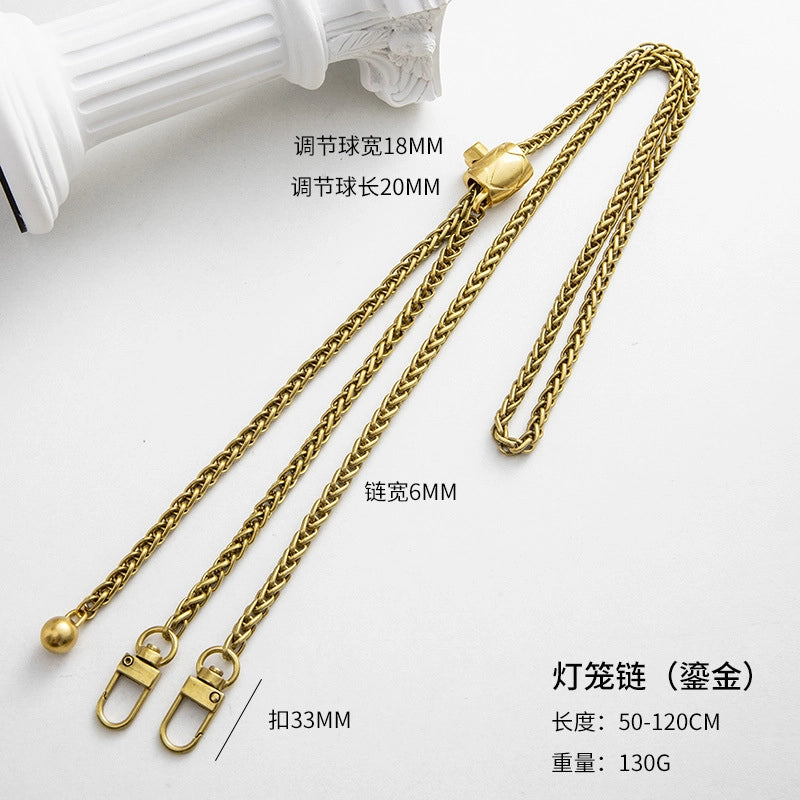Alloy Solid Color Bag Chain Bag Straps