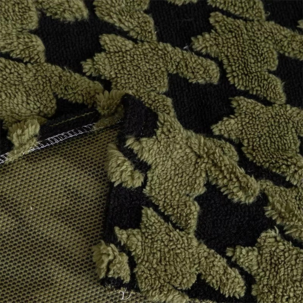 Houndstooth Plush Sofa Cover