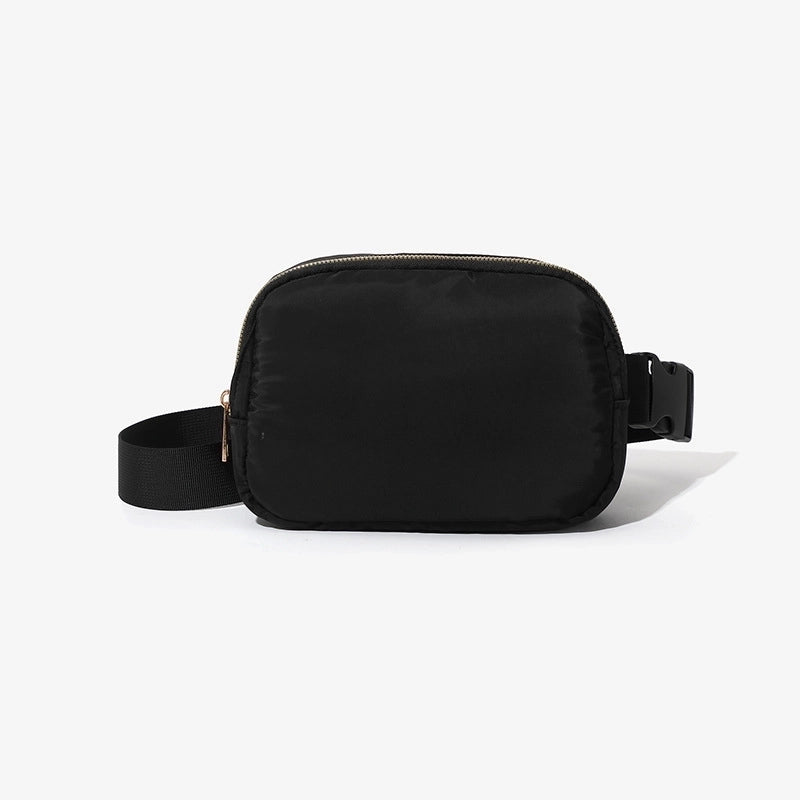 Unisex Sports Solid Color Pu Leather Waist Bags