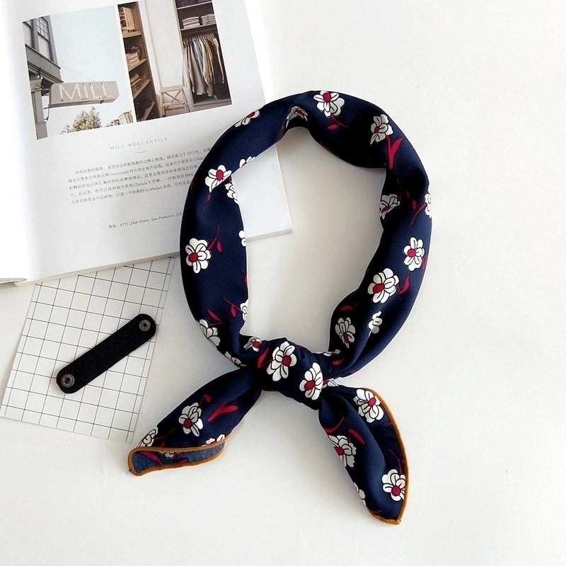 Unisex Sweet Stripe Silk Scarf