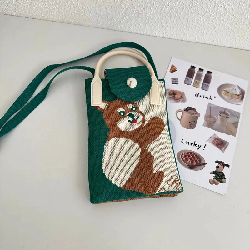 Women's Mini Polyester Animal Streetwear Magnetic Buckle Handbag