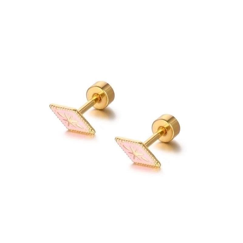 1 Piece Minimalist Geometric Plating 304 Stainless Steel Ear Studs