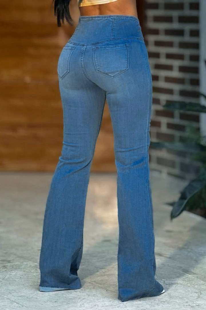 🔥Promotion-Wash Wrap Mid Rise Stretchy Flare Jeans