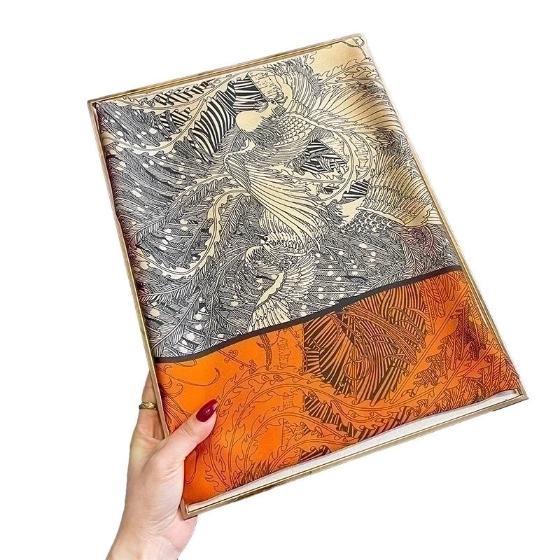 Women's Basic Minimalist Flower Satin Silk Scarves