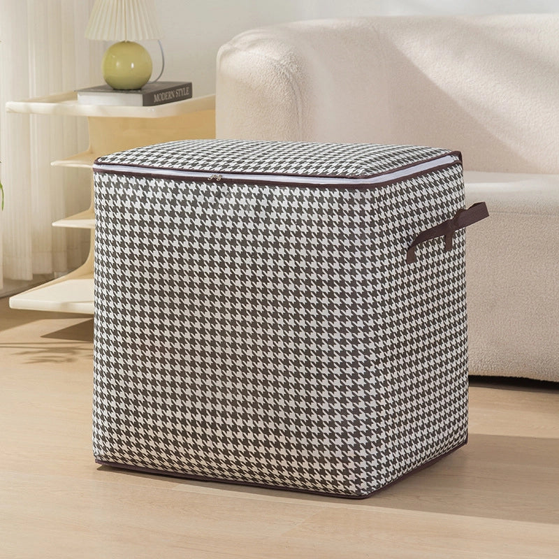Minimalist Houndstooth Daisy Nonwoven Storage Bag