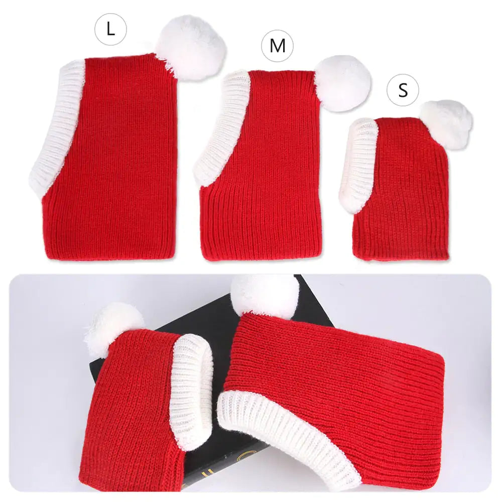 Winter Pet Christmas Hat Warmer